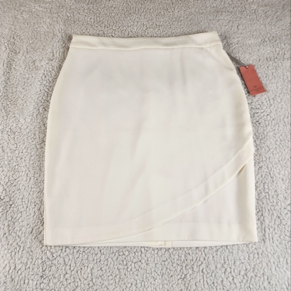Saint Tropez West NWT White Mini Business Skirt Size 8